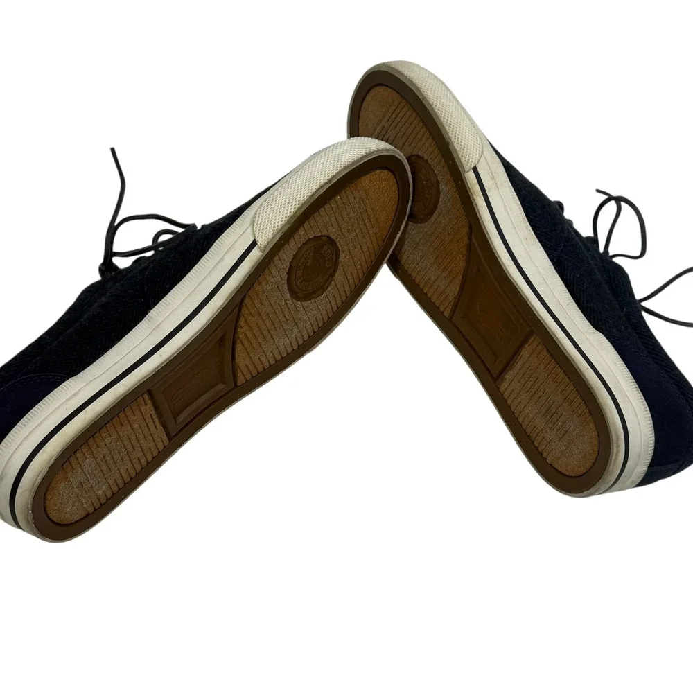 Polo Ralph‎ Lauren Vaughn Mens 10.5D Navy Wool Herringbone Suede Sneakers F17